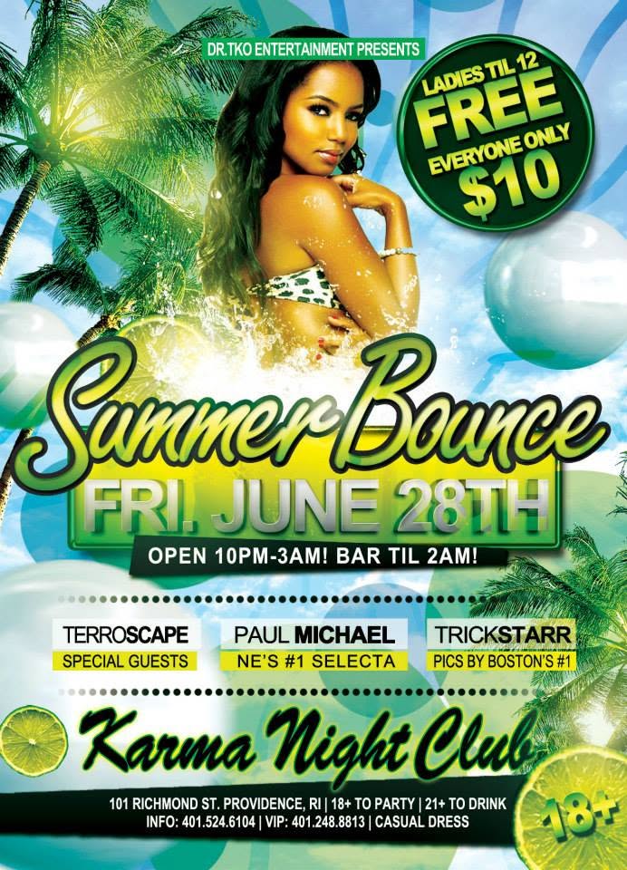 SUMMER BOUNCE flyer