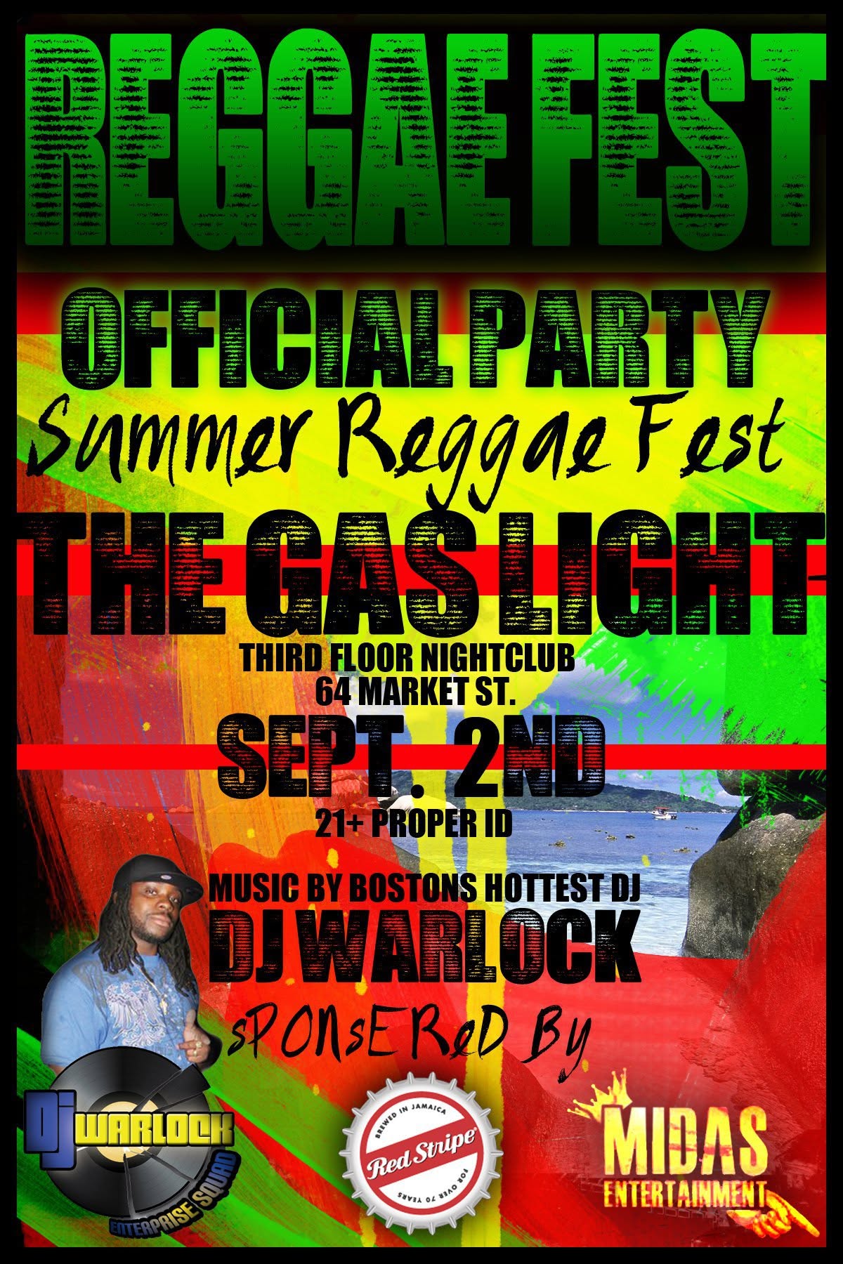 SUMMER REGGAE FEST — OFFICIAL PARTY flyer — Portsmouth, NH