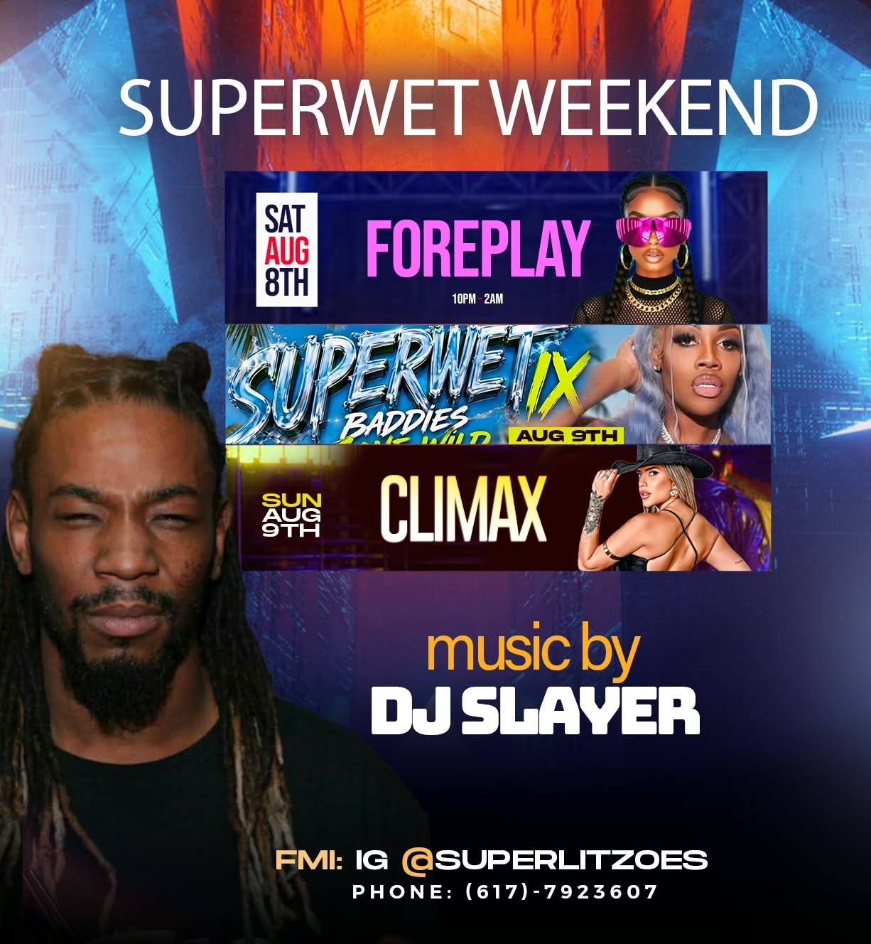 SUPERWET WEEKEND flyer