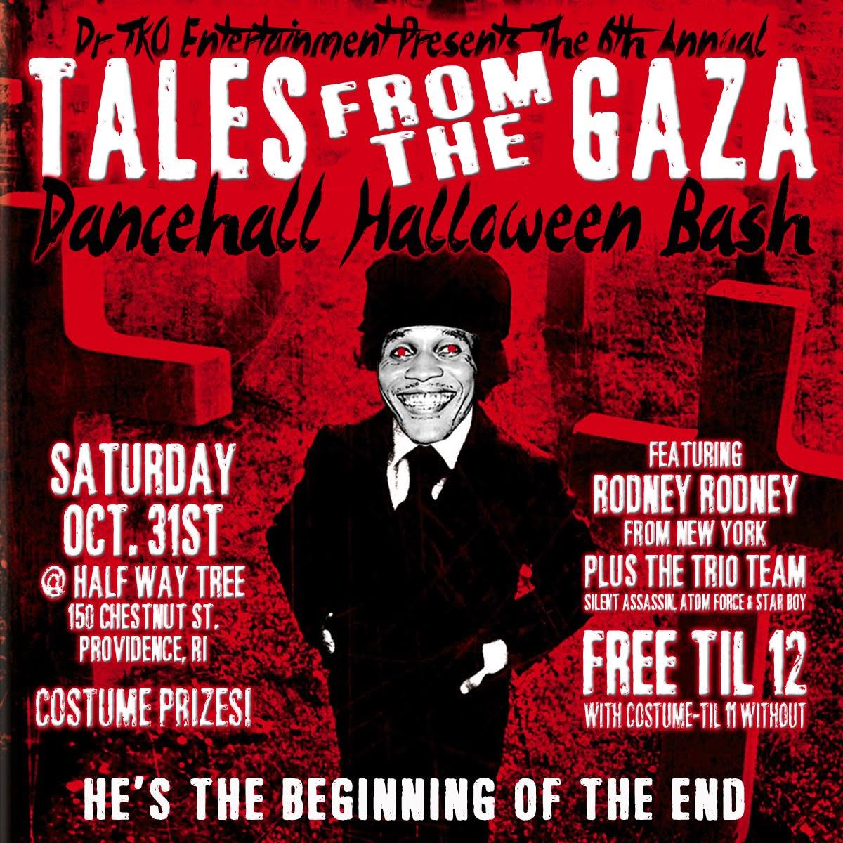 TALES FROM THE GAZA — DANCEHALL HALLOWEEN BASH flyer