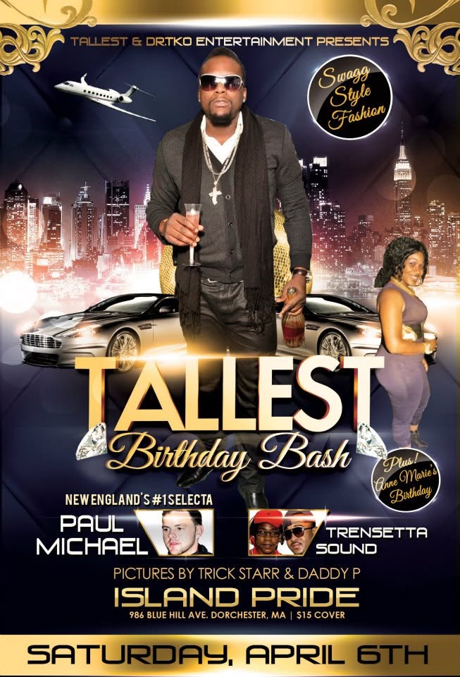 TALLEST — BIRTHDAY BASH flyer