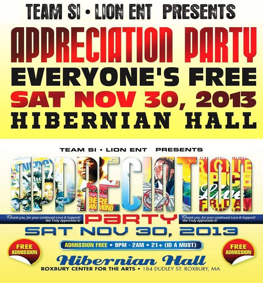 TEAM SI & LION ENT APPRECIATION PARTY flyer