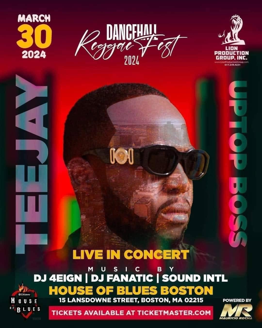 TEEJAY — DANCEHALL REGGAE FEST 2024 flyer