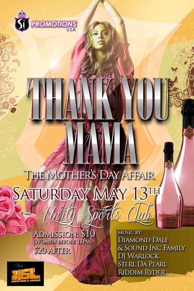 THANK YOU MAMA — THE MOTHER'S DAY AFFAIR flyer