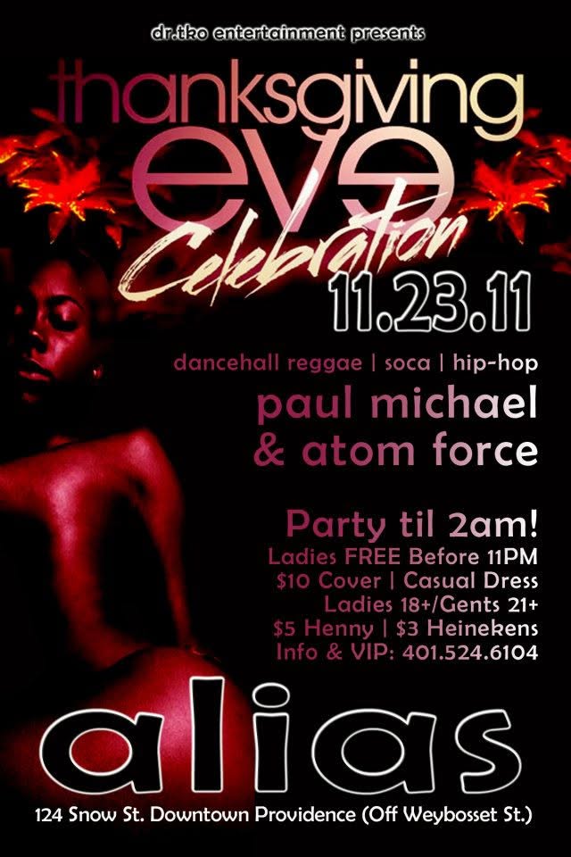 THANKSGIVING EVE CELEBRATION flyer