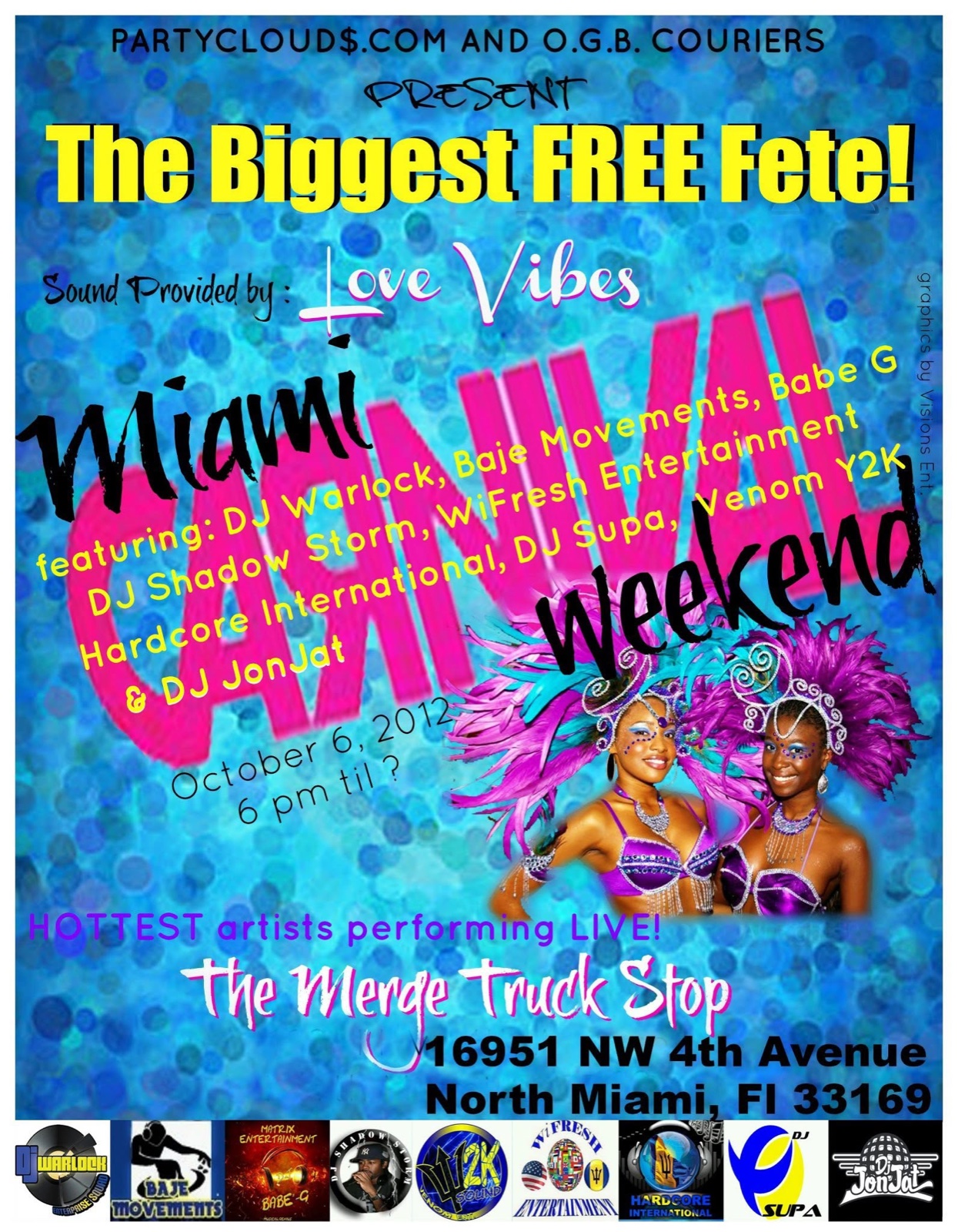 THE BIGGEST FREE FETE — MIAMI CARNIVAL WEEKEND flyer