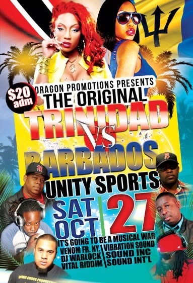 THE ORIGINAL TRINIDAD VS BARBADOS flyer