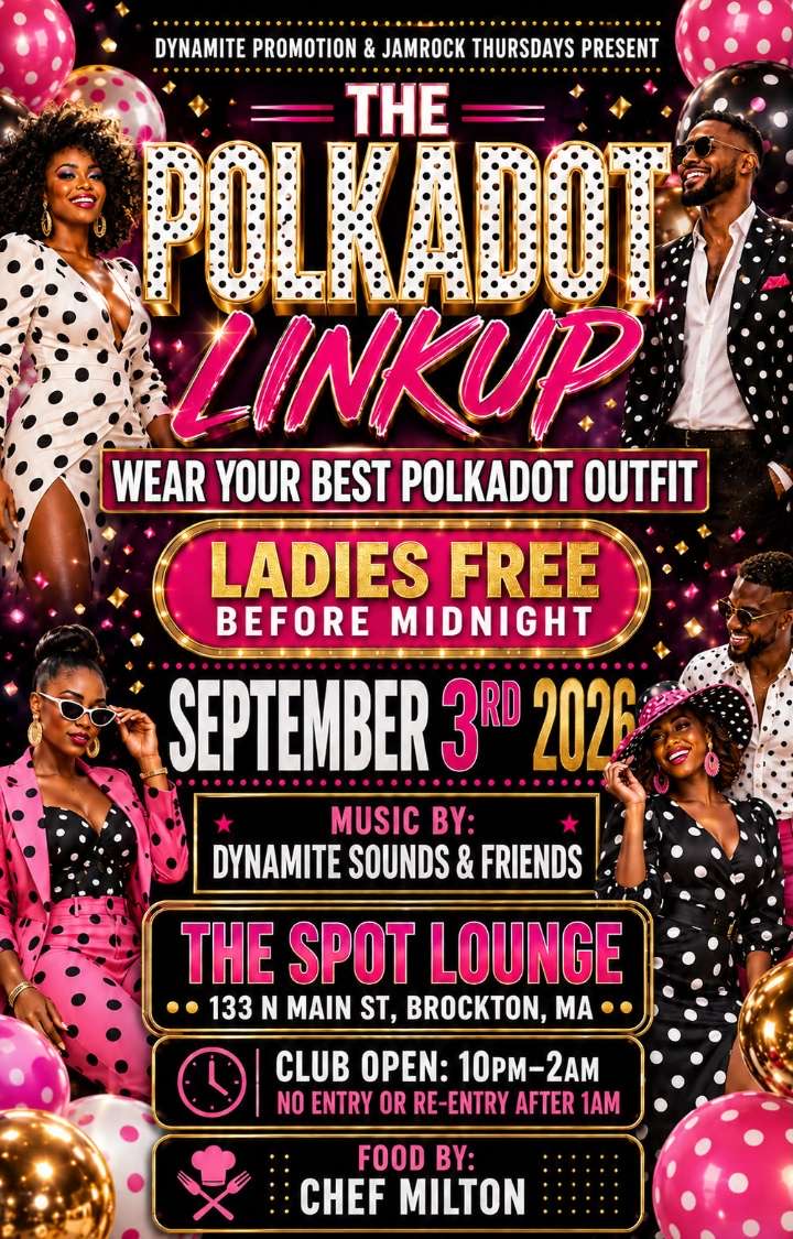 THE POLKADOT LINKUP flyer — Brockton, MA