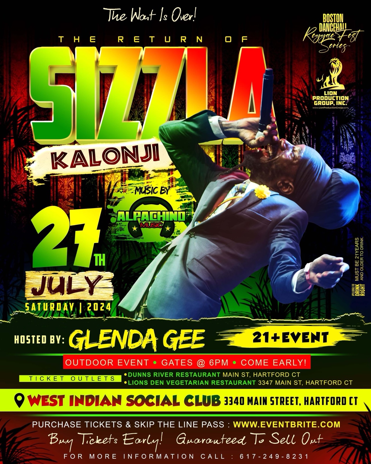 THE RETURN OF SIZZLA KALONJI flyer