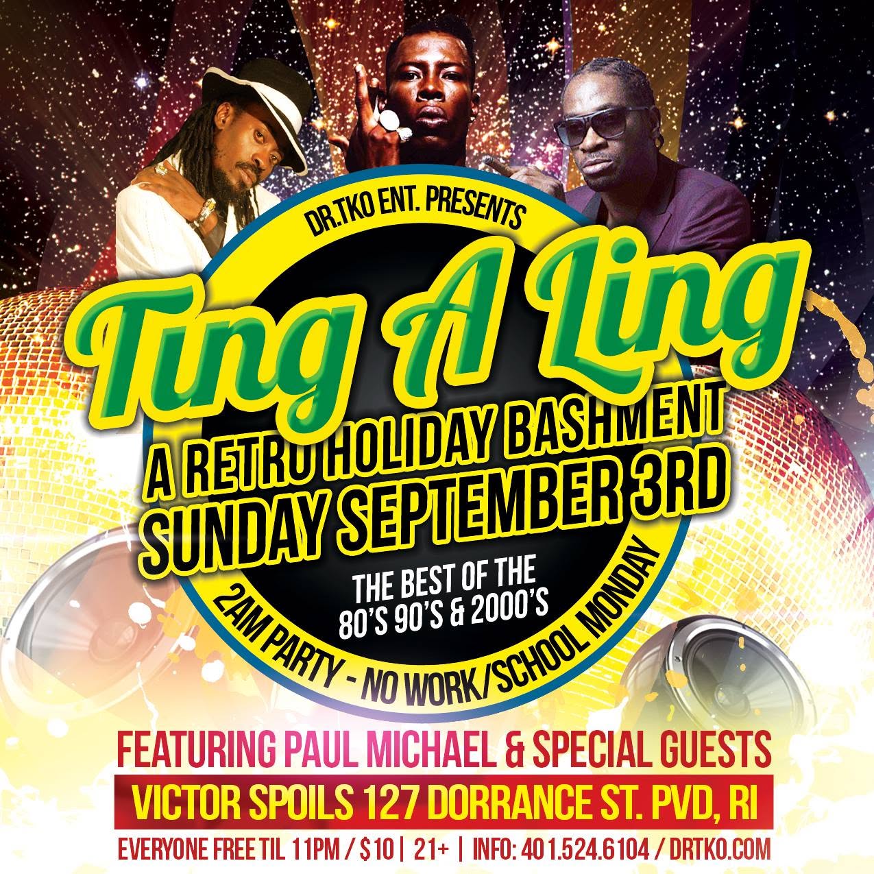 TING A LING — A RETRO HOLIDAY BASHMENT flyer — Providence, RI