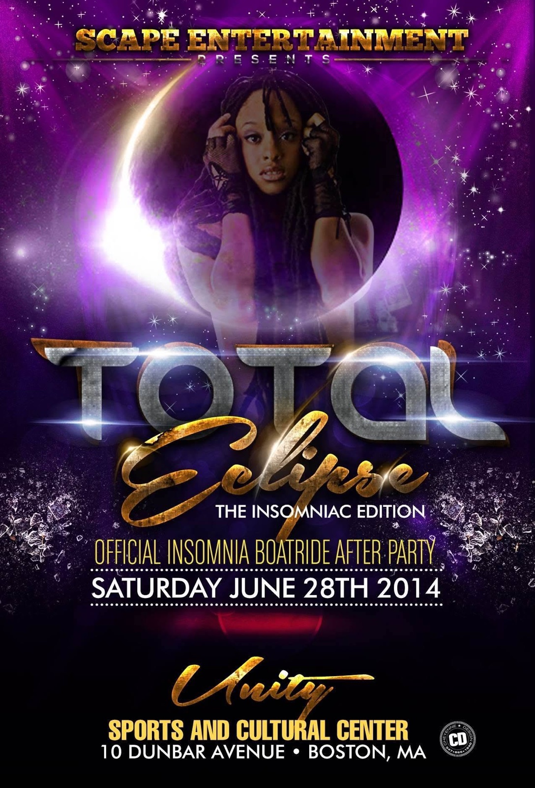 TOTAL ECLIPSE — THE INSOMNIAC EDITION flyer, back