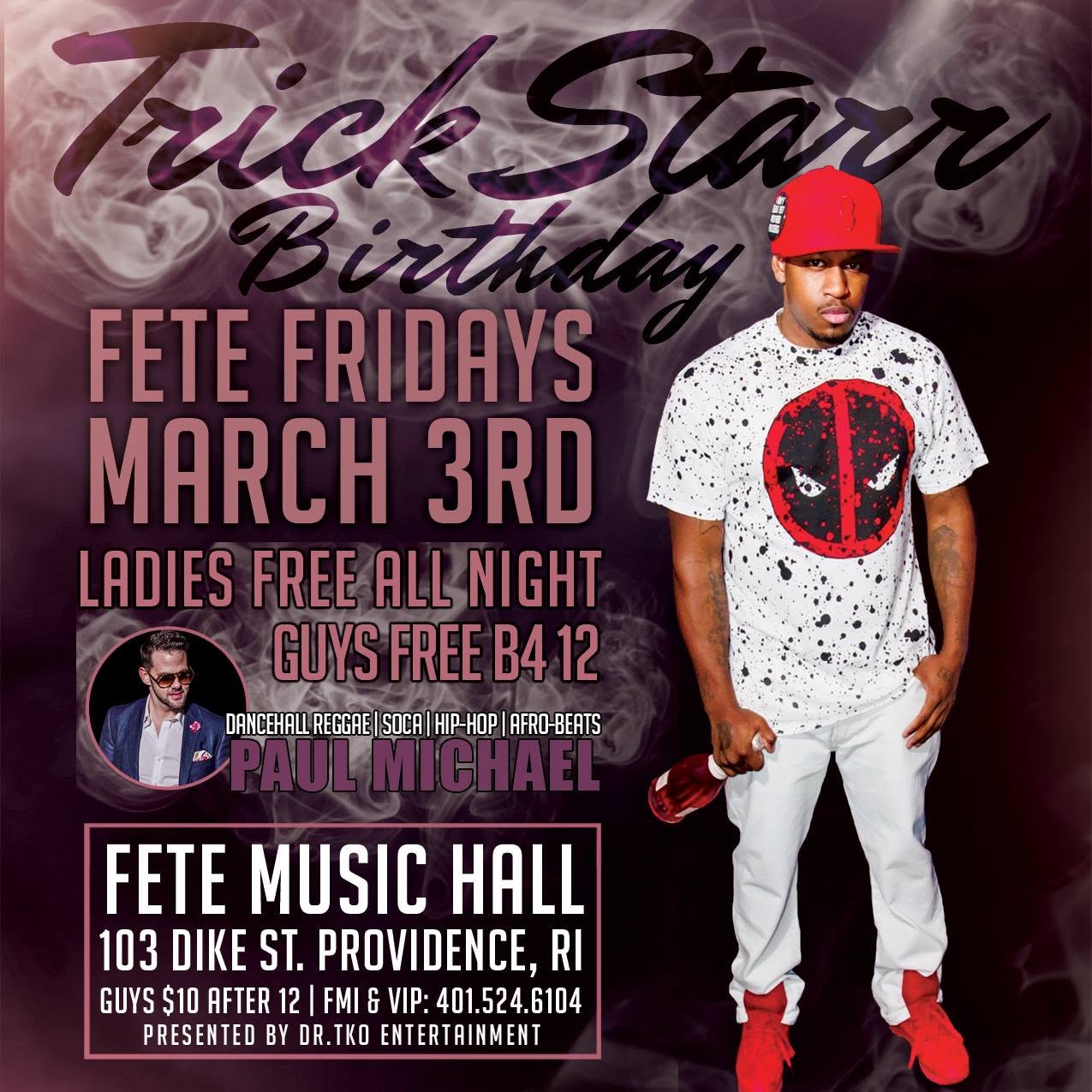 TRICK STARR BIRTHDAY — FETE FRIDAYS flyer — Providence, RI