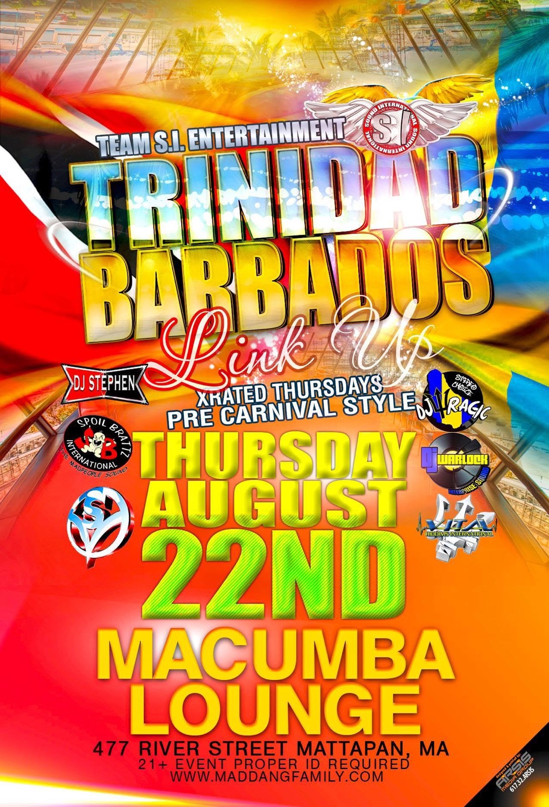 TRINIDAD BARBADOS LINK UP — PRE CARNIVAL STYLE flyer