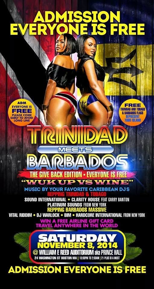 TRINIDAD MEETS BARBADOS — THE GIVE BACK EDITION, WUK UP VS WINE flyer