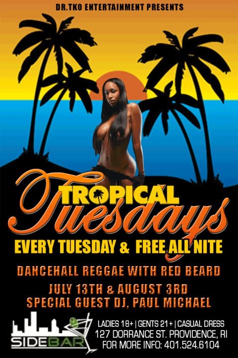 TROPICAL TUESDAYS flyer
