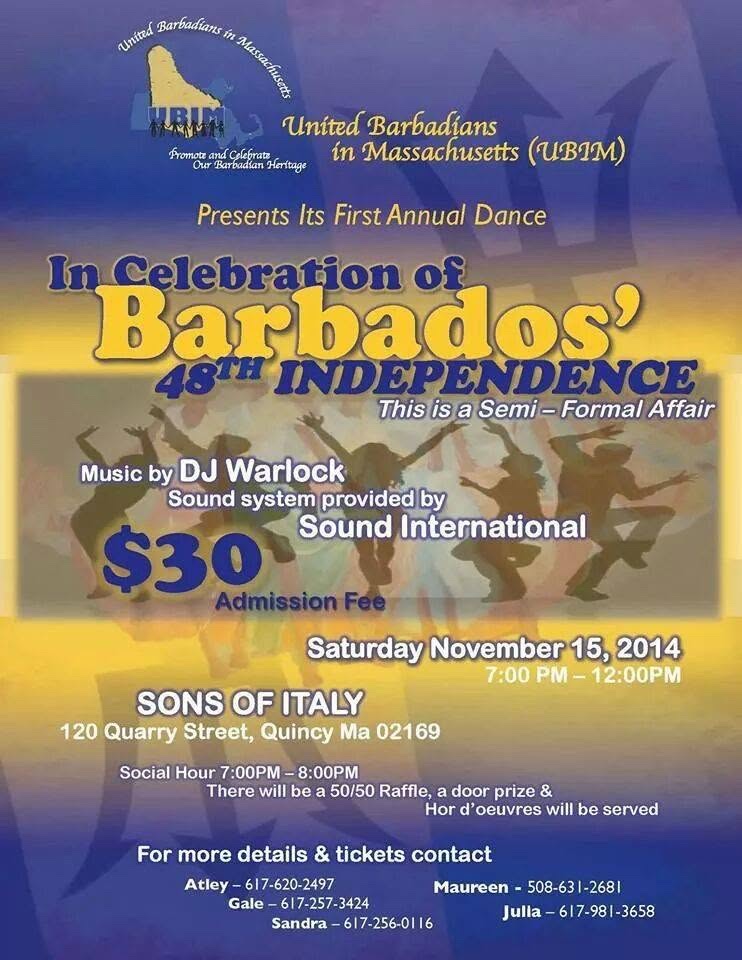 UBIM FIRST ANNUAL DANCE — BARBADOS' 48TH INDEPENDENCE flyer