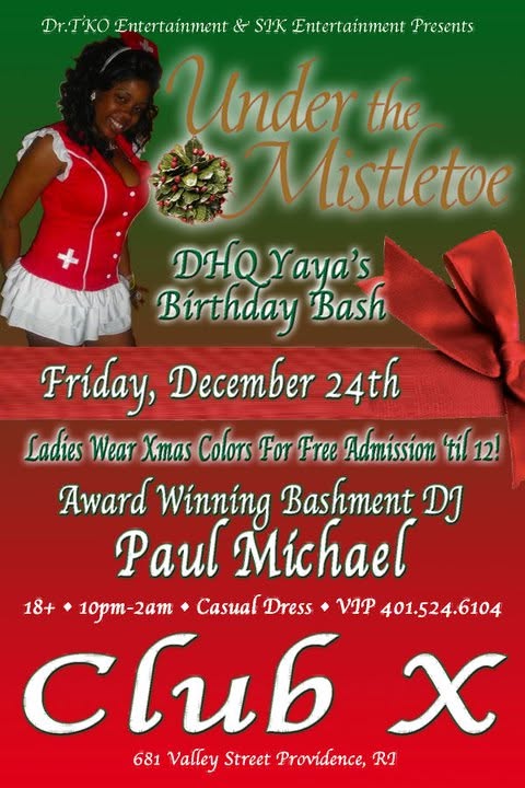UNDER THE MISTLETOE — DHQ YAYA'S BIRTHDAY BASH flyer