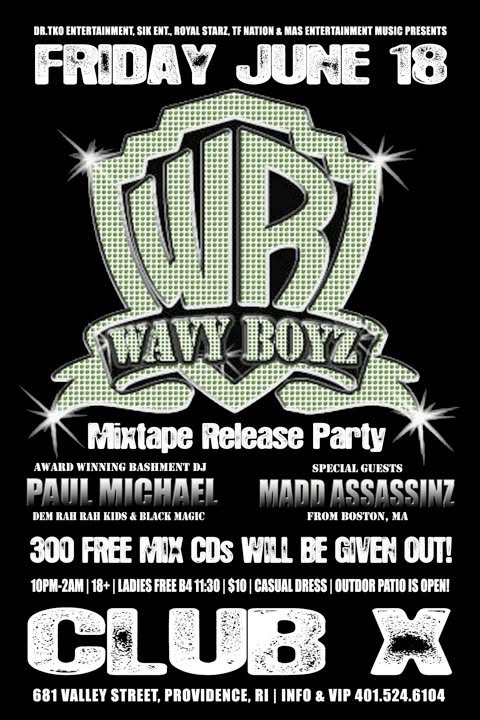 WAVY BOYZ — MIXTAPE RELEASE PARTY flyer