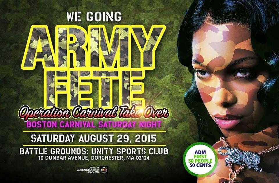 WE GOING ARMY FETE — OPERATION CARNIVAL TAKE OVER flyer, back