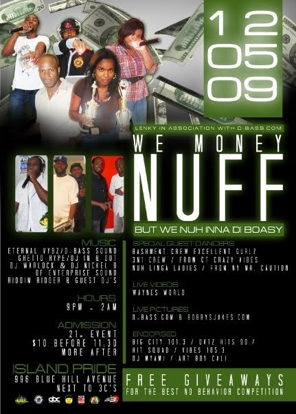 WE MONEY NUFF flyer
