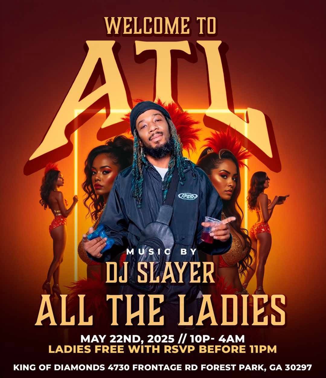 WELCOME TO ATL — ALL THE LADIES flyer