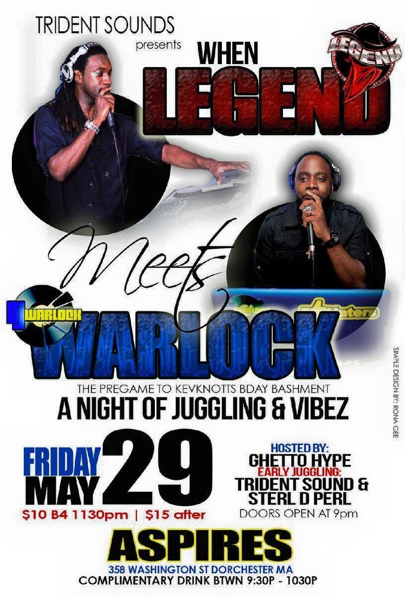 WHEN LEGEND MEETS WARLOCK — A NIGHT OF JUGGLING & VIBEZ flyer