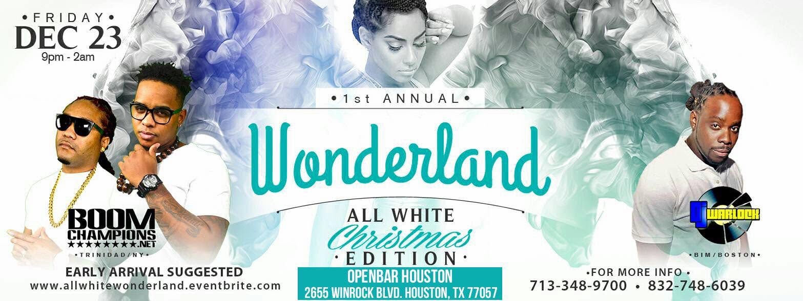 WONDERLAND — 1ST ANNUAL ALL WHITE CHRISTMAS EDITION flyer, back