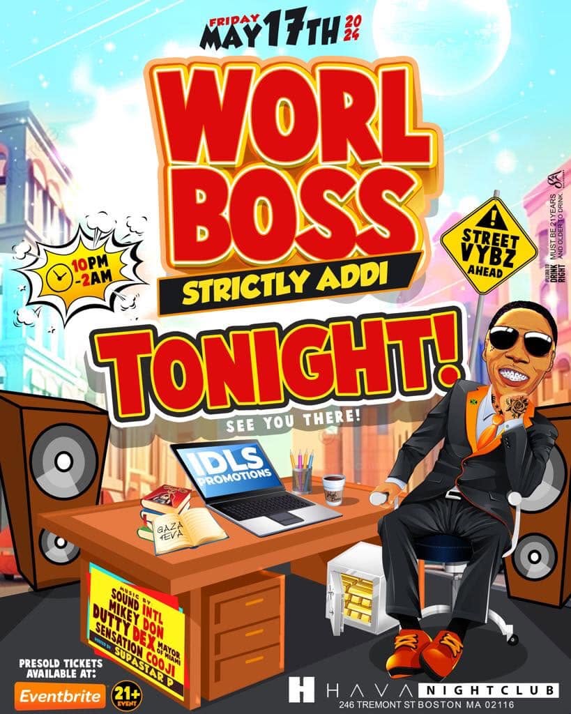 WORL BOSS — STRICTLY ADDI TONIGHT flyer