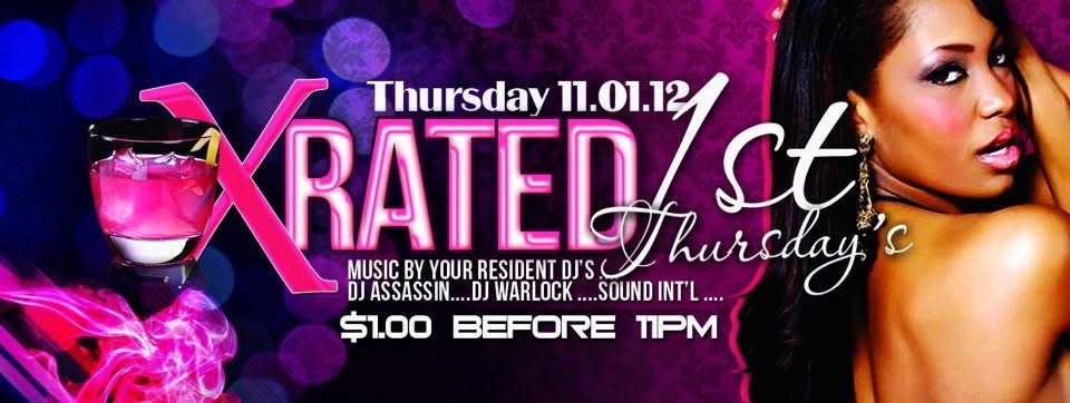 X RATED 1ST THURSDAY'S — NOVEMBER flyer — Mattapan, MA
