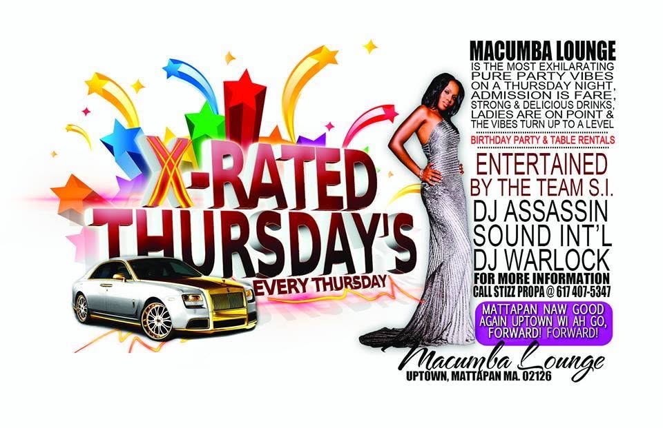 X RATED THURSDAY'S — MORE THAN A CLUB NIGHT flyer